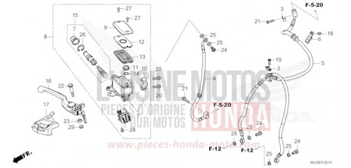 MAITRE-CYLINDRE DE FREIN AVANT CYLINDRE CRF1100DS de 2025